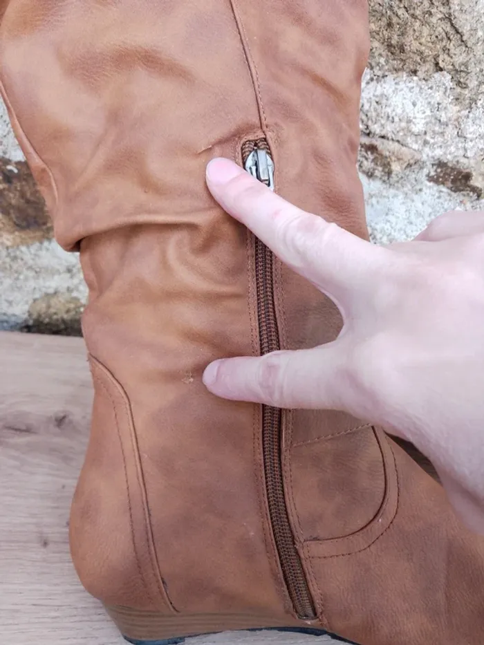Bottes simili cuir taille 37 - photo numéro 4