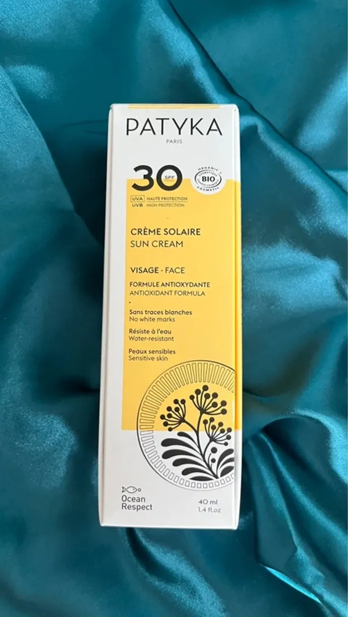 Crème solaire Patyka SPF30