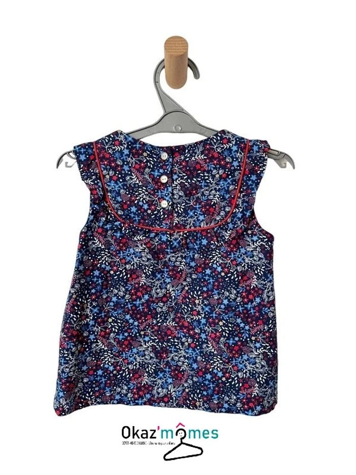 Blouse bleu marine liberty (fleurs) - Sergent Major 4 ans (104cm) - photo numéro 2