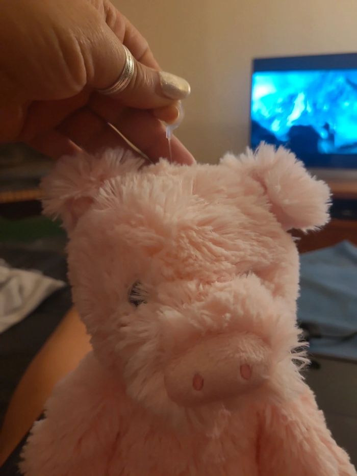 peluche cochon rose - photo numéro 2