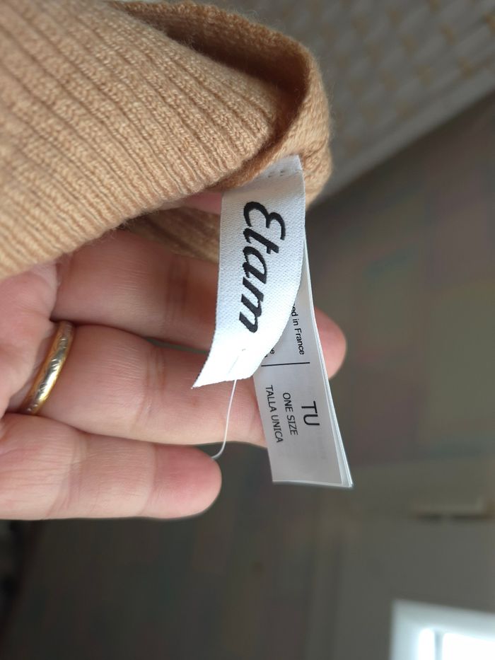 🏷️jolie écharpe ETAM laine & cachemire beige camel femme - photo numéro 6