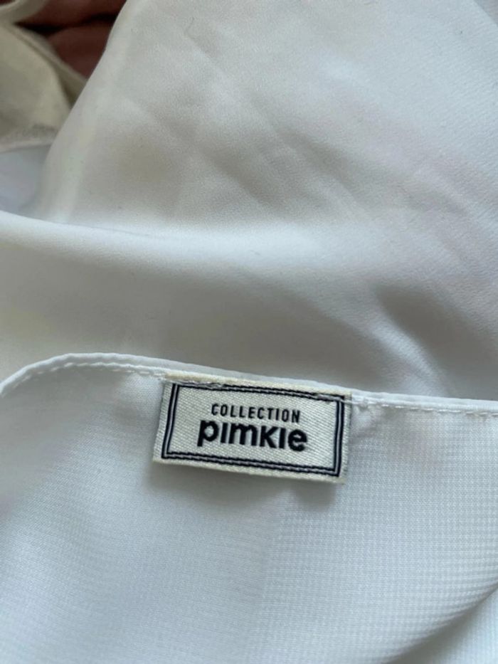 Caraco blanc bretelles à nouer Pimkie Taille M - photo numéro 3