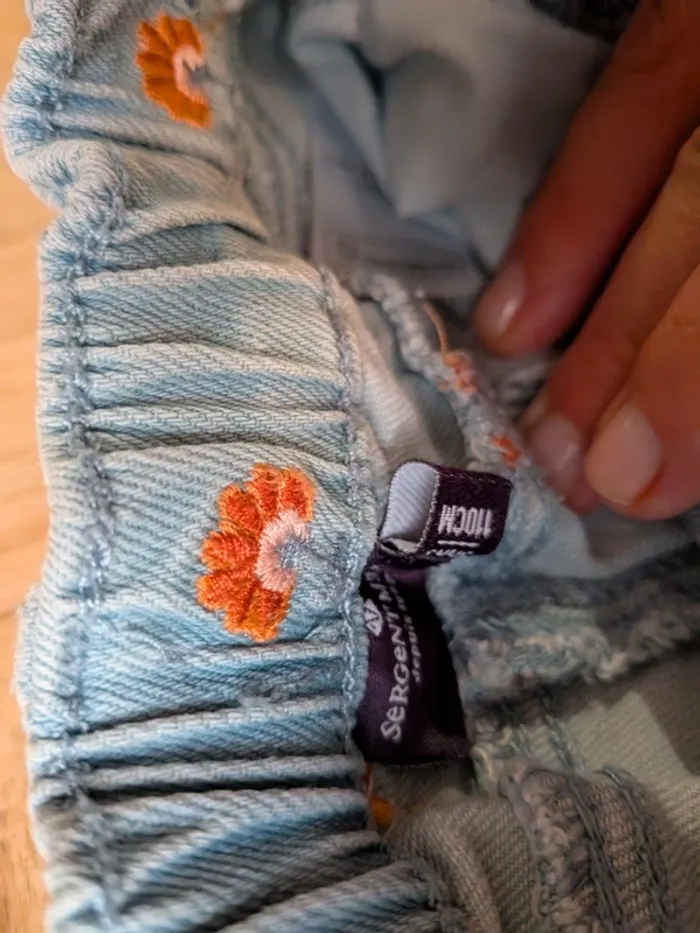 Ensemble Short en jean écorce orange - photo numéro 4