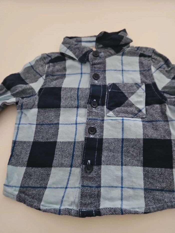 Chemise bleu bébé 0_ 3mois - photo numéro 2