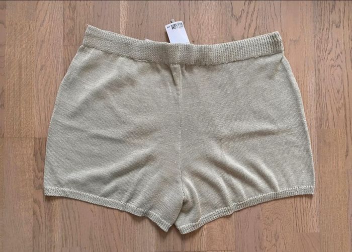 Short neuf en mailles fines vert H&M XL - photo numéro 2