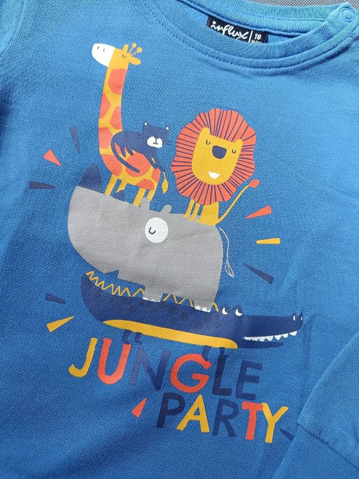Sweat bleu motif jungle 🦕 Taille 18 mois - photo numéro 2