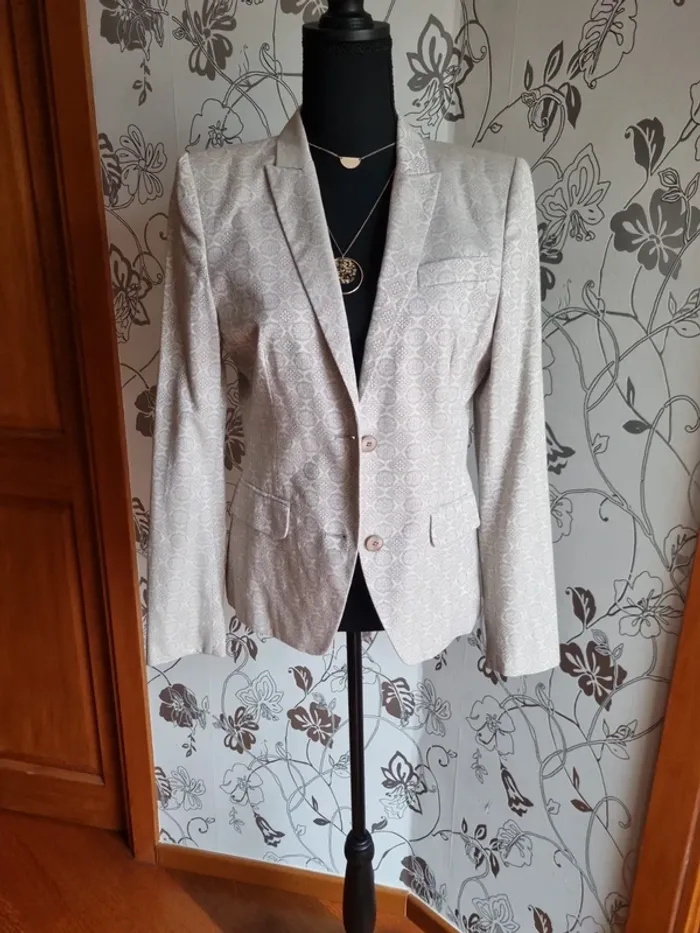 Veste imprimé beige - photo numéro 2