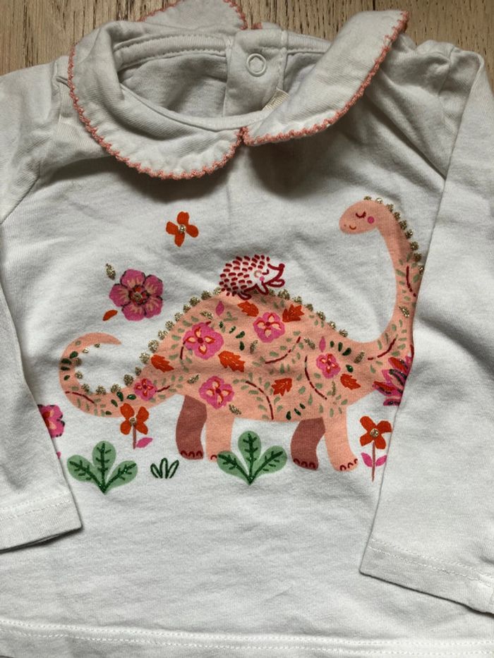 Ensemble 2 tee-shirts manches longues et un jean 6mois - photo numéro 2
