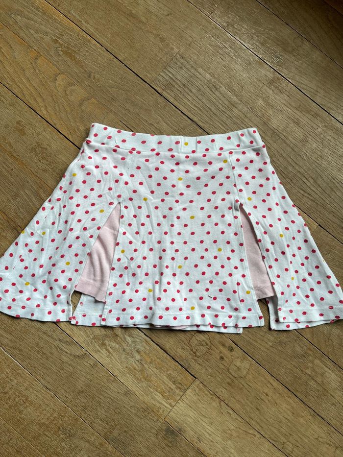 Jupe-short blanche à pois Petit Bateau 8 ans - photo numéro 2