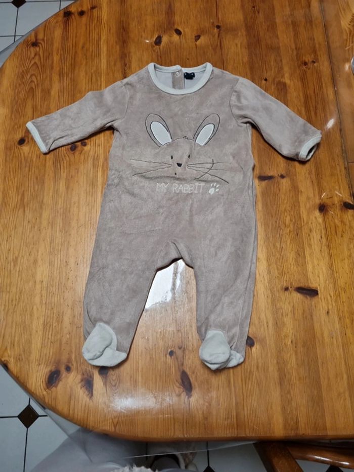 Pyjamas chaud lapin 9 mois