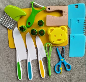 Ustensiles Montessori 17Pcs  pour cuisine enfant - kit complet sécurisé et éducatif