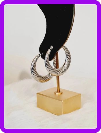 Boucles d'oreilles créoles argentées