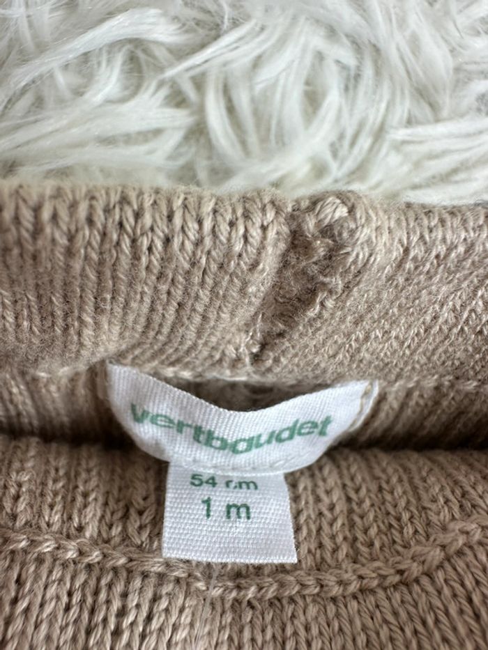 Pantalon tricot et paire de chaussons bébé Vertbaudet taille 1 mois - photo numéro 4
