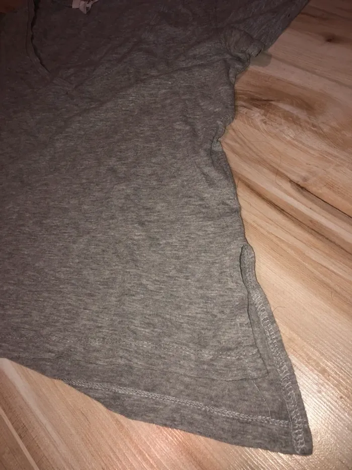 T-shirt Jennyfer col rond (gris), XS / 34 / 6 - photo numéro 3