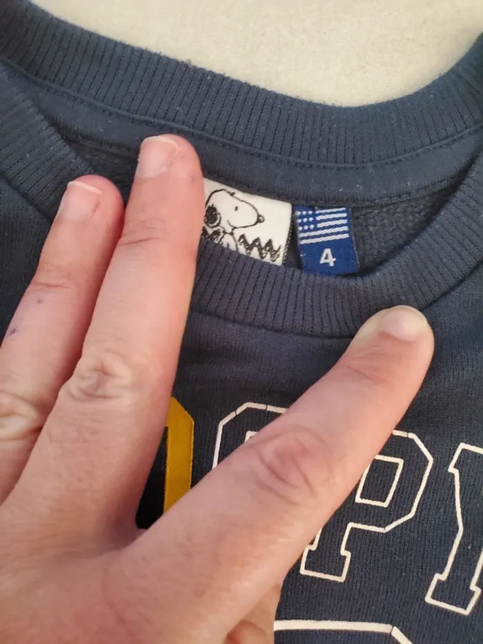 Pull snoppy 4ans hockey sur glace - photo numéro 2