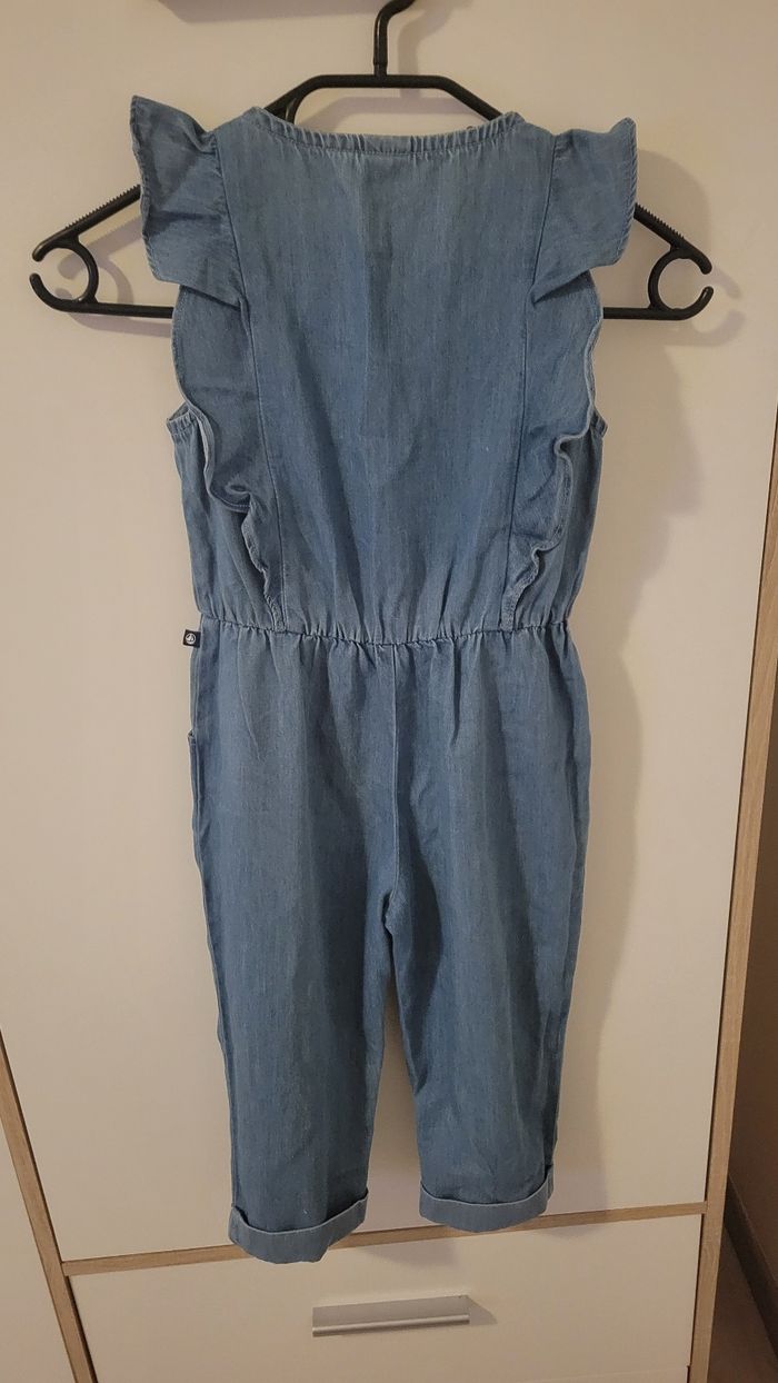 NEUF Petit Bateau combinaison en jean léger 6 ans - photo numéro 3