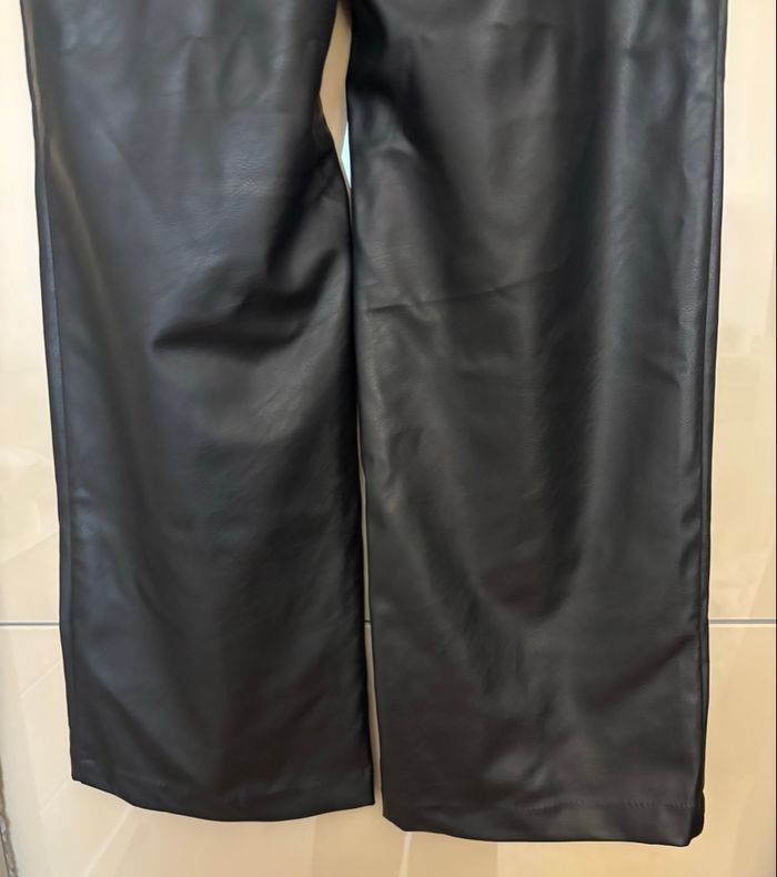 Pantalon large similicuir noir 40 - photo numéro 8