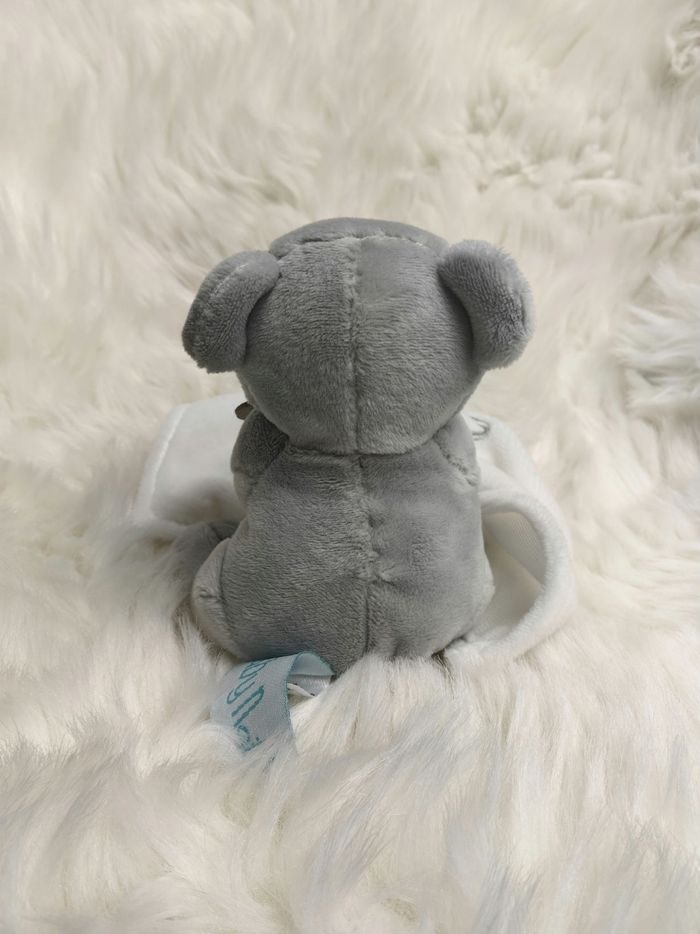 Doudou mouchoir Ours Gris blanc Étoiles Baby Nat BN0389 - photo numéro 3
