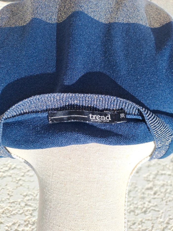 Robe été ample marine et fleurs Trend Miss Captain t. 38 - photo numéro 7