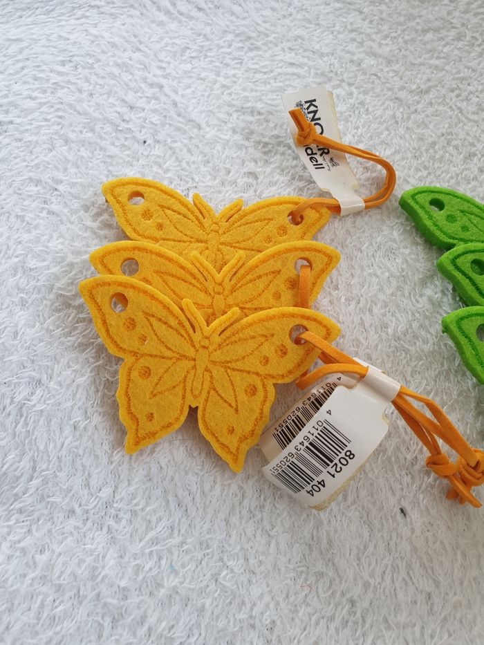 Lot de 9 papillons feutrine neuf - photo numéro 2