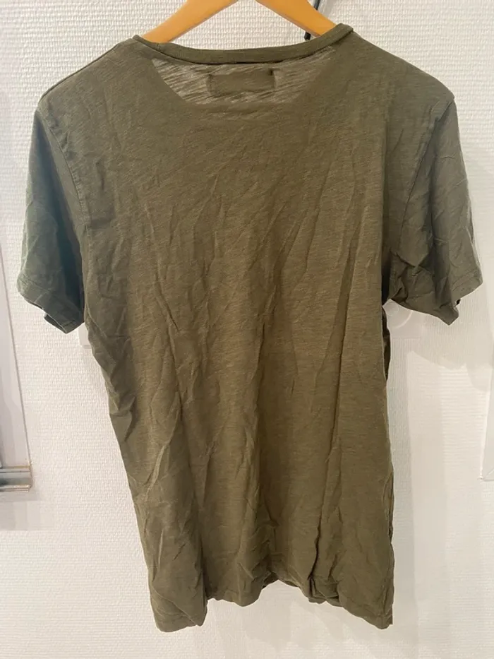 T shirt vert kaki fluide léger homme - photo numéro 3