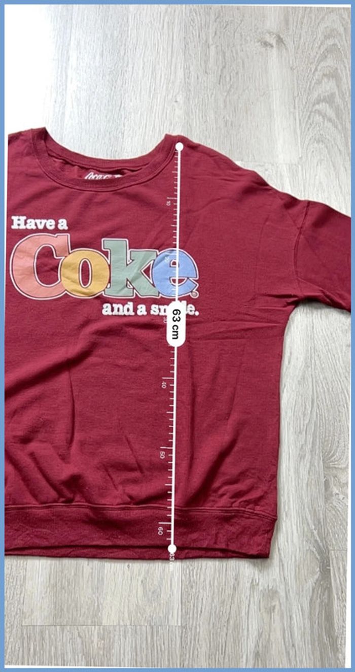 Pull vintage Coca-Cola Bordeaux Taille M - photo numéro 4