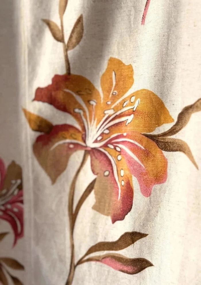 Chemise blouse shirt print flowers Agnès Flo Vintage size M/L - photo numéro 4