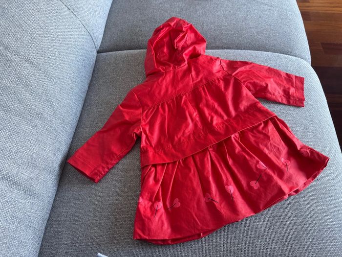 Imperméable rouge cœur catimini 6 mois / 68 cm - photo numéro 3