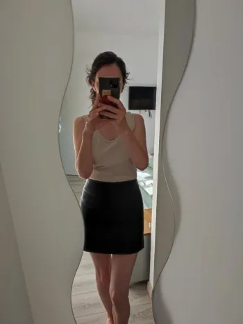 Mini jupe simili cuir H&M XS