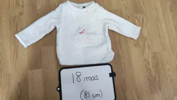 pull en pilou taille 18 mois 80 cm