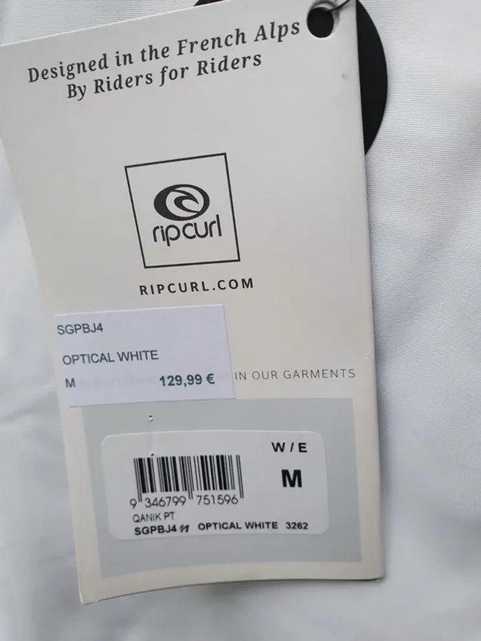 Pantalon ski Rip Curl Blanc M neuf - photo numéro 3