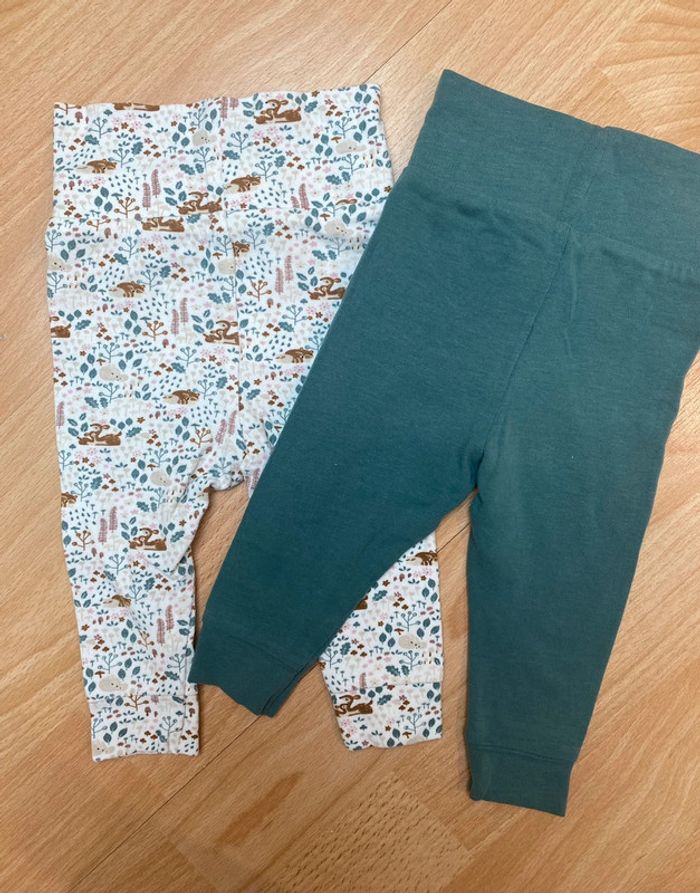 2 leggings taille haute - 3 mois - photo numéro 4