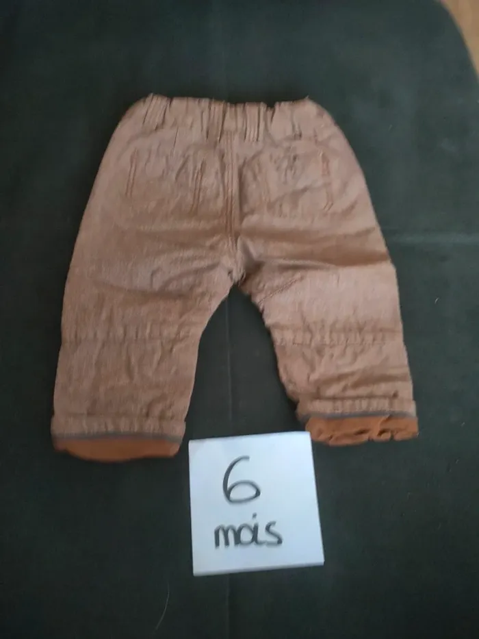 Jeans marron garçon 6 mois Obaïbi - photo numéro 3