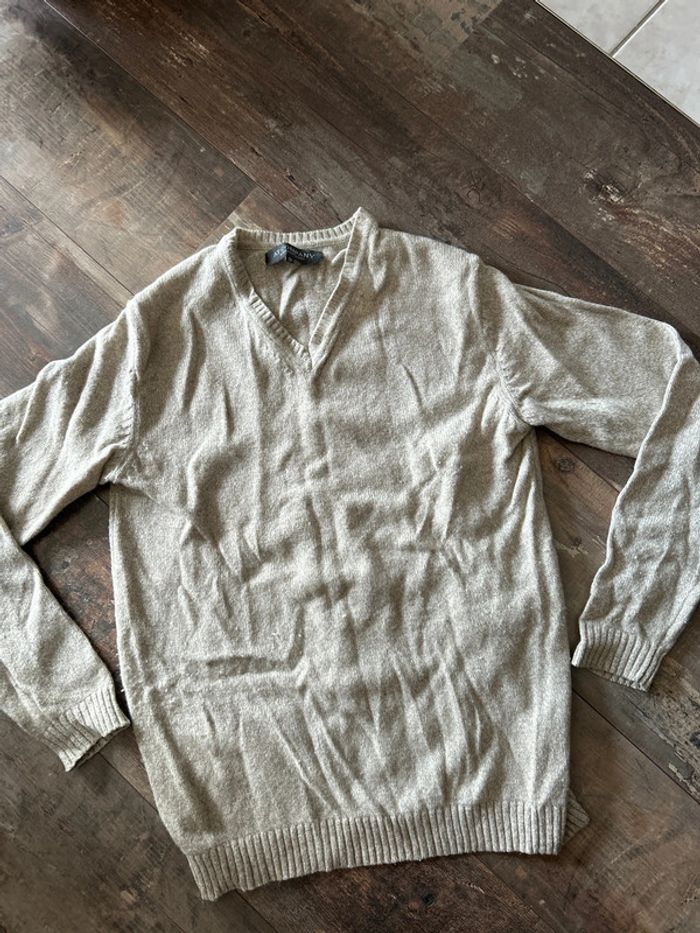 Pull col V chiné 80% laine