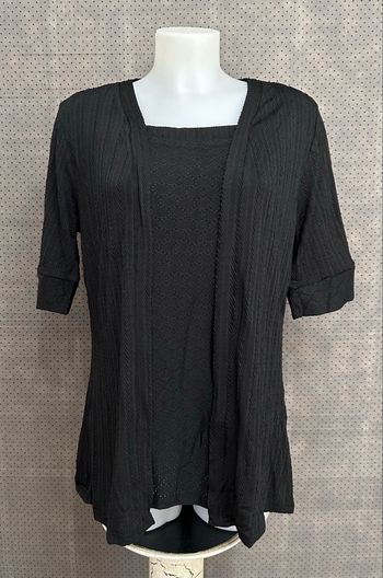 T-shirt à manches courtes couleur noir taille xl