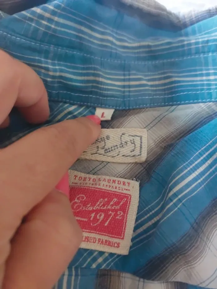 Chemise à carreaux manches longues - photo numéro 5