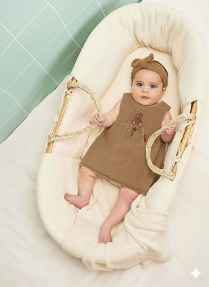 Jolie robe velours ourson 12 mois