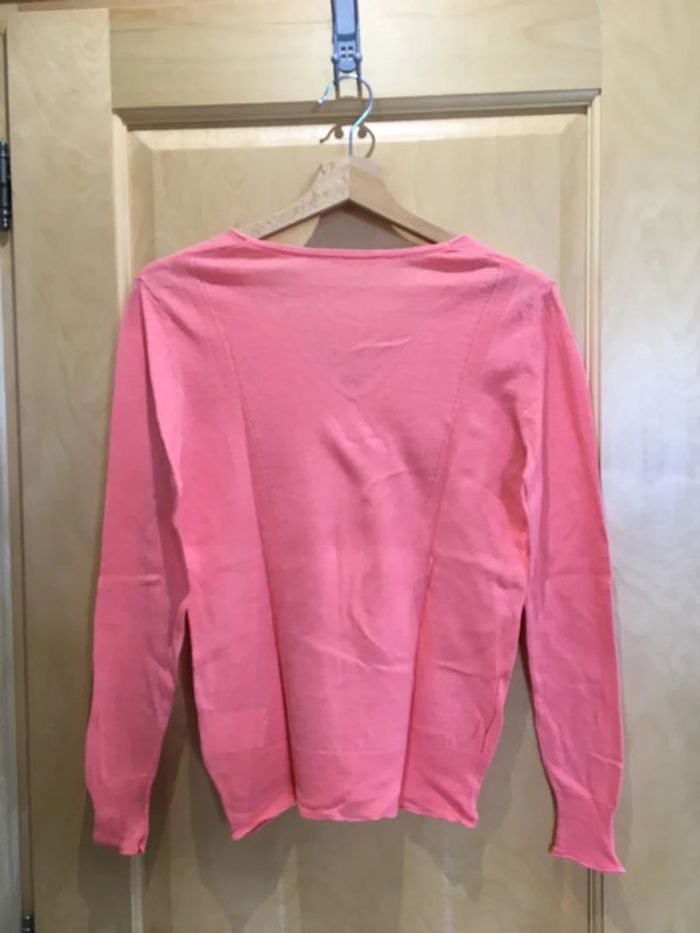 Pull en lin camaïeu corail - photo numéro 2