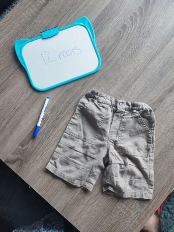 Bermuda short bébé lin