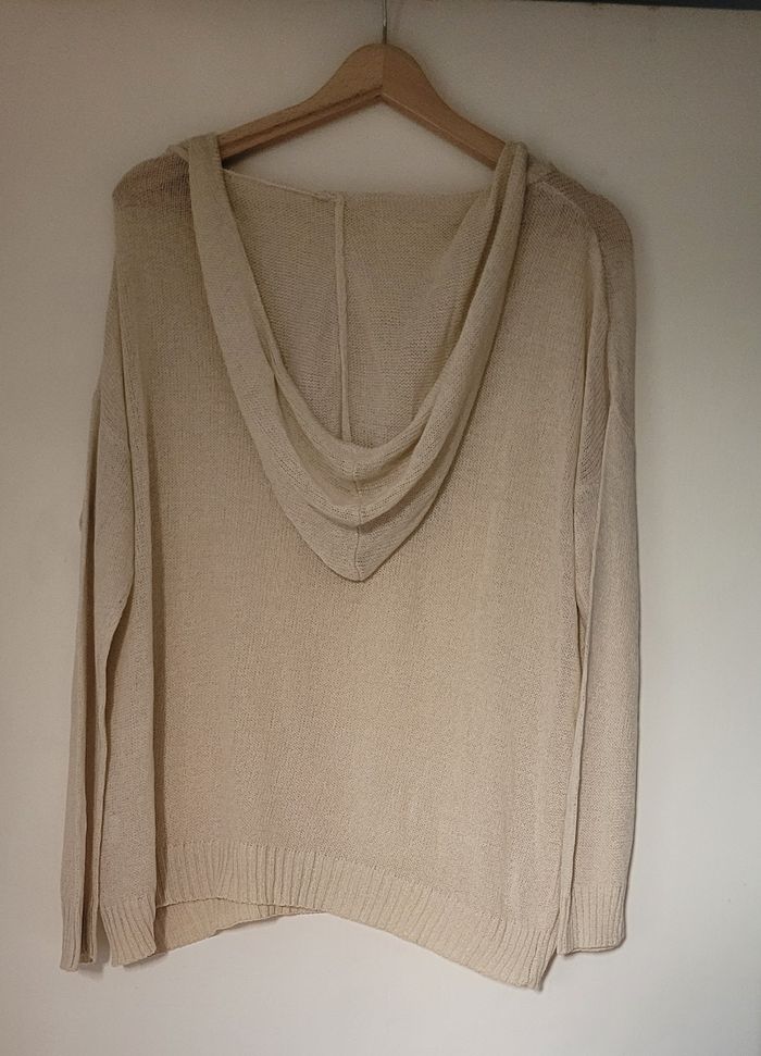 Pull léger femme à capuche taille unique - photo numéro 3