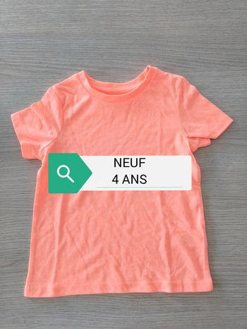 T-shirt été fille garçon neuf 4 ans