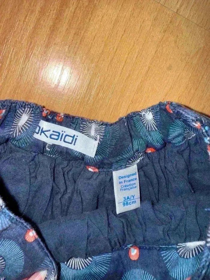 Jupe Okaïdi - Motifs graphiques colorés - Bleu marine - Taille 3 ans (98 cm) - photo numéro 3