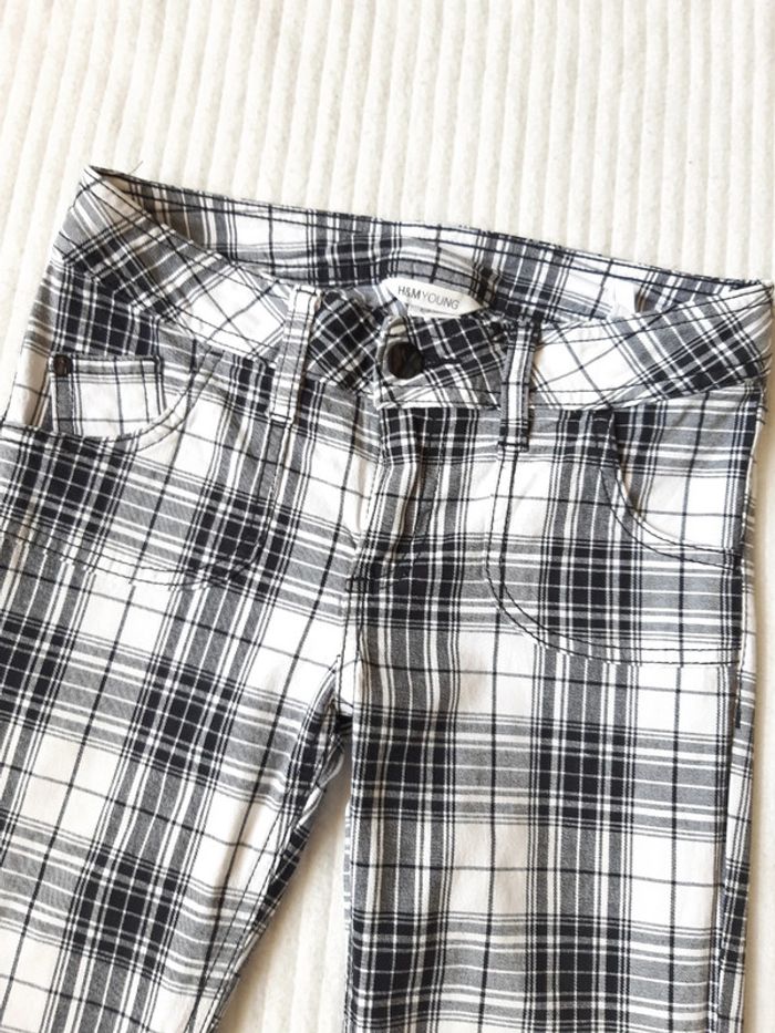 Pantalon court à carreaux H&M 12 ans - photo numéro 2