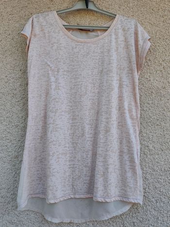 T-shirt rose transparent