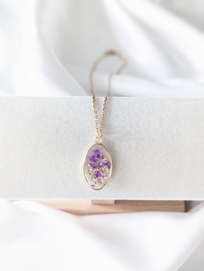 Collier fleurs séchées
