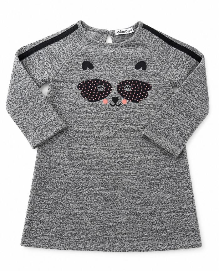 Robe pull grise panda