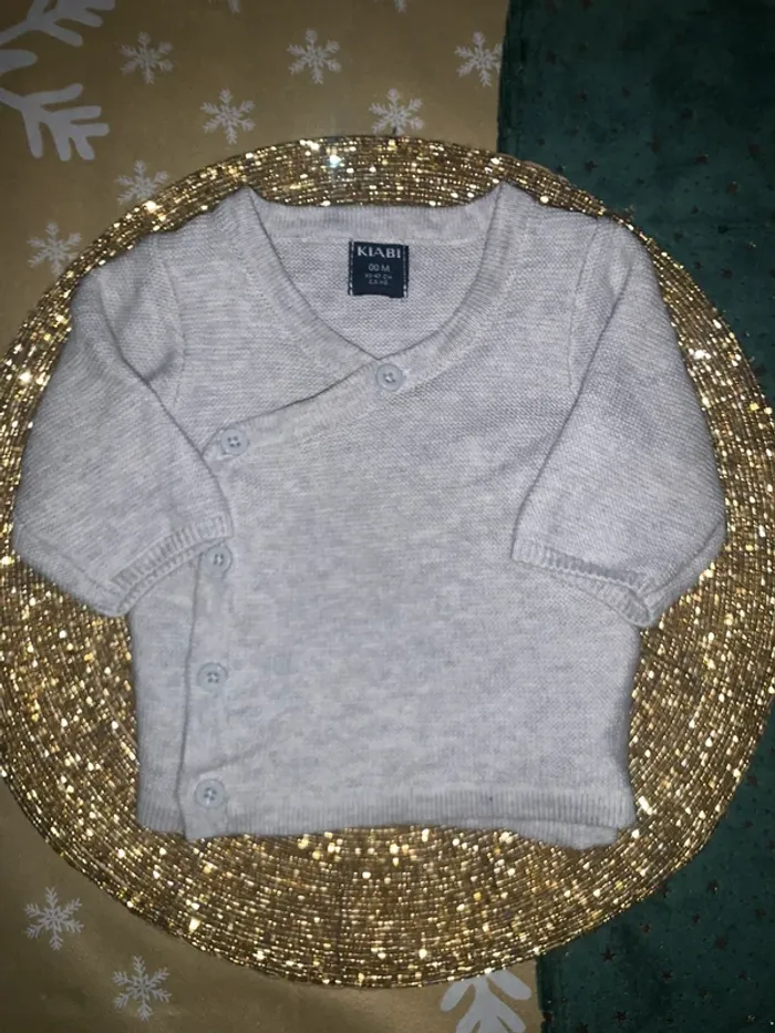 Brassière 0 mois grise kiabi naissance neuve - photo numéro 2