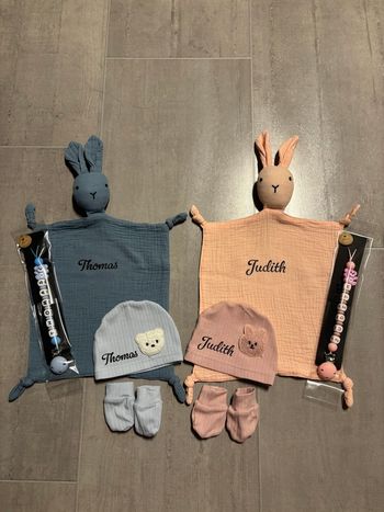 Doudou & peluche lapin personnalisée 