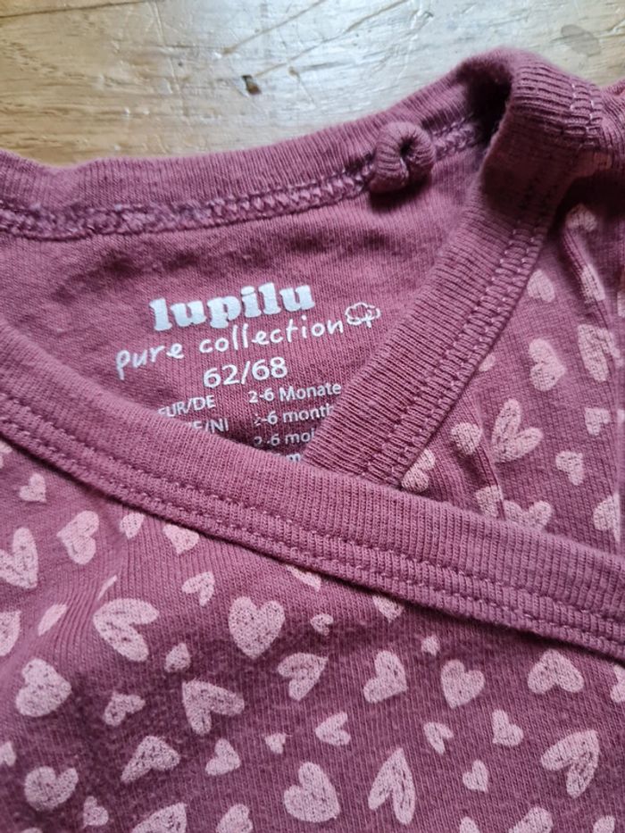 Lots de 2 bodies fille 2/6 mois lupilu - photo numéro 3