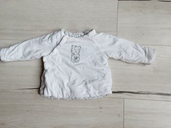 Vêtement bébé mixte fille garçon gilet chaud blanc Obaïbi 3 mois